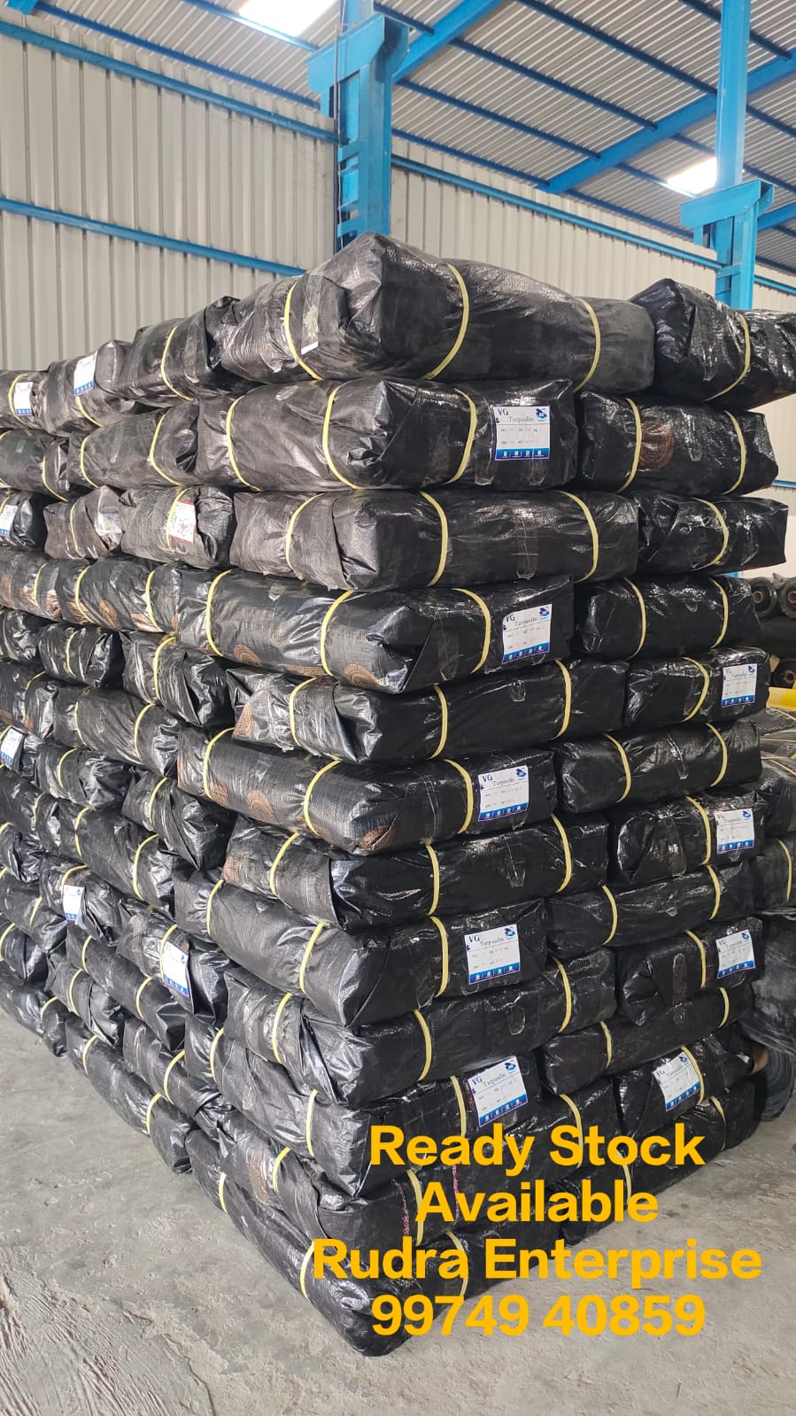 Folded Premium Quality Blue Tarpaulin