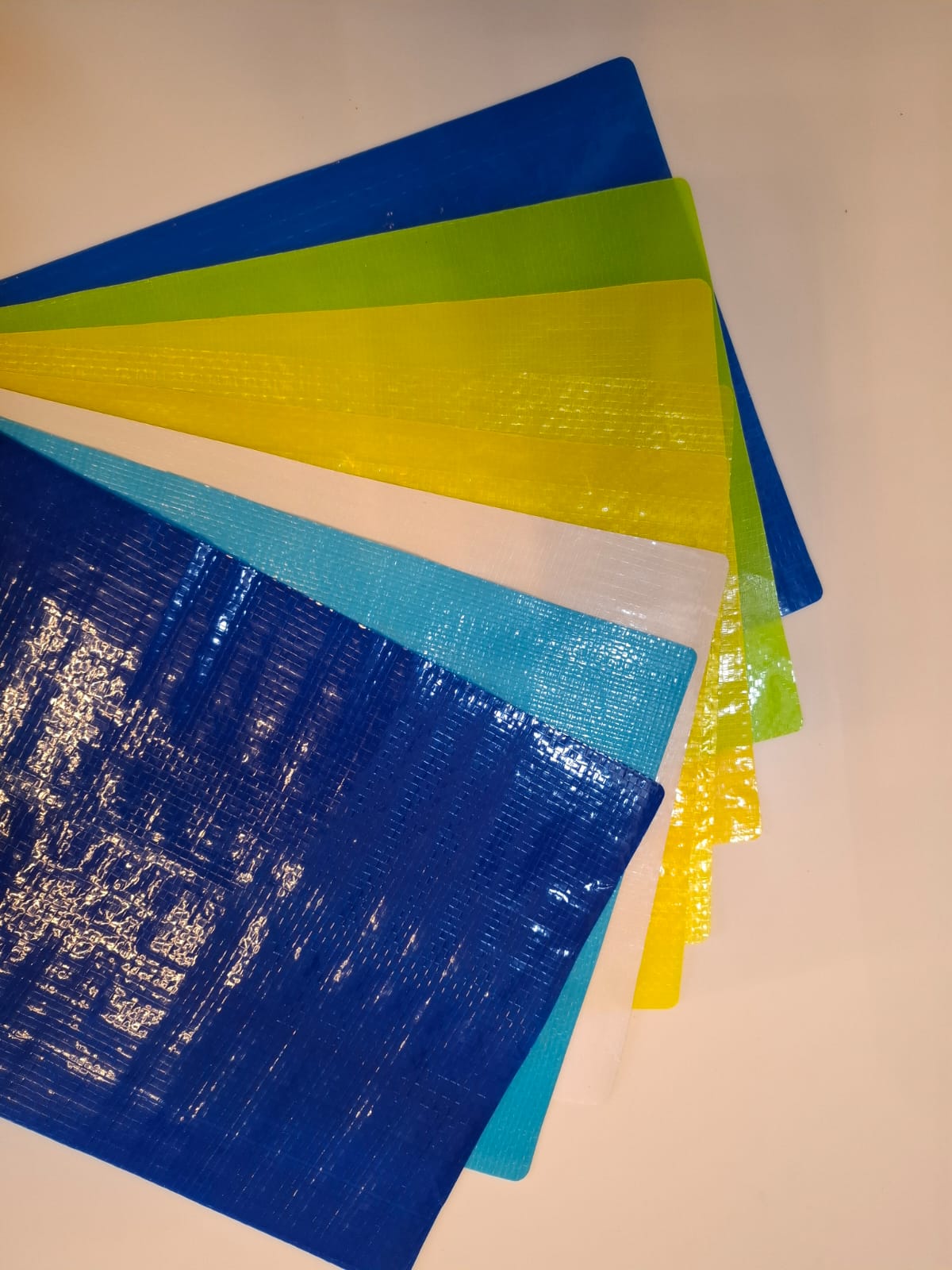 Orange Yellow Tarpaulin Folded